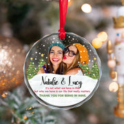Personalisiertes Kristallglas-Prisma-Ornament – Individuelles Foto- und Namenskreis-Andenken