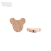 10 Stück Holzperlen in Sternform – Beißperlen aus natürlichem Buchenholz für Babys | BPA-frei, kaubar, sicheres Bastelzubehör