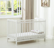 Convertible Baby Cot Crib (125x66 cm) with 3-Position Adjustable Base