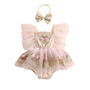 Princess-Inspired Baby Girl Romper Set (0–24M)