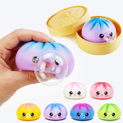 Dumpling Bubble Squeeze Fidget Toy – Colorful Sensory Squishy