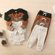 Herbst/Winter Baby Baseball Kragen Strickset