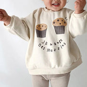 Kinder-Hoodie mit Kuchenmuster: Herbstmode
