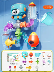 Kids Bath Water Pipe Building Set – Octopus STEM Splash Toy