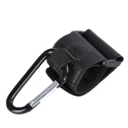 Universelle Babywagen-Haken (2 Stück), hochwertige Buggy-Klemmen mit Karabiner und Lederriemen, Organizer für Einkaufs- und Wickeltaschen mit hoher Tragfähigkeit
