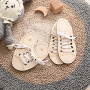 Baby-Tier-Wippe zum Einfädeln – Montessori-Spiel mit Balancierblöcken aus Holz | Geschenk zur Förderung der Feinmotorik und des frühen Lernens für Kleinkinder
