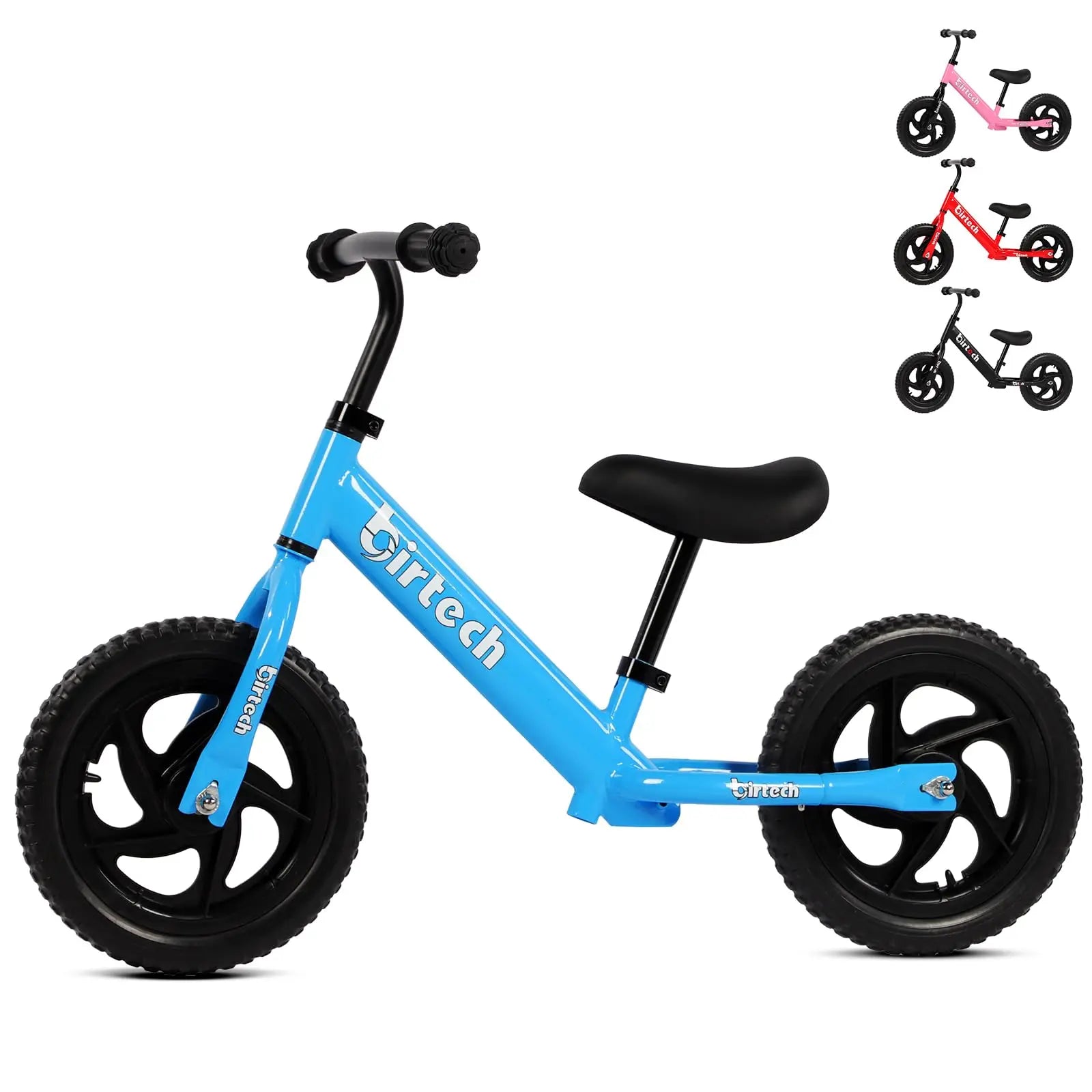 Balance Bike für 2, 3, 4-Jährige, Leichtes Laufrad ohne Pedale für Kinder im Alter von 3-6 Jahren mit verstellbarem Lenker (Blau/Rosa/Rot/Schwarz)
