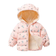 Kids Hooded Fleece Winter Jacket – Plush Warm Casual Outerwear