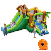 Inflatable Bounce House Slide Bouncy Jumping Castle Climbing Wall w/Air Blower – Multi-Activity Center for Kids 3-10 Years