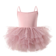 Girls Ballet Tutu Dress – Ruffled Sleeveless Performance Costume