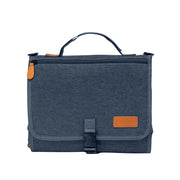 Tragbare Wickelauflage und Reisetasche, faltbare wasserdichte Wickelunterlage mit integrierter Feuchttücher-Tasche, Kopfkissen und mehreren Staufächern (Grau)