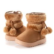 Kids Plush-Lined Winter Snow Boots – Warm Anti-Slip Shoes
