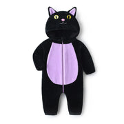 Baby & Toddler Cat Jumpsuit – Hooded Zip-Up & Halloween Style