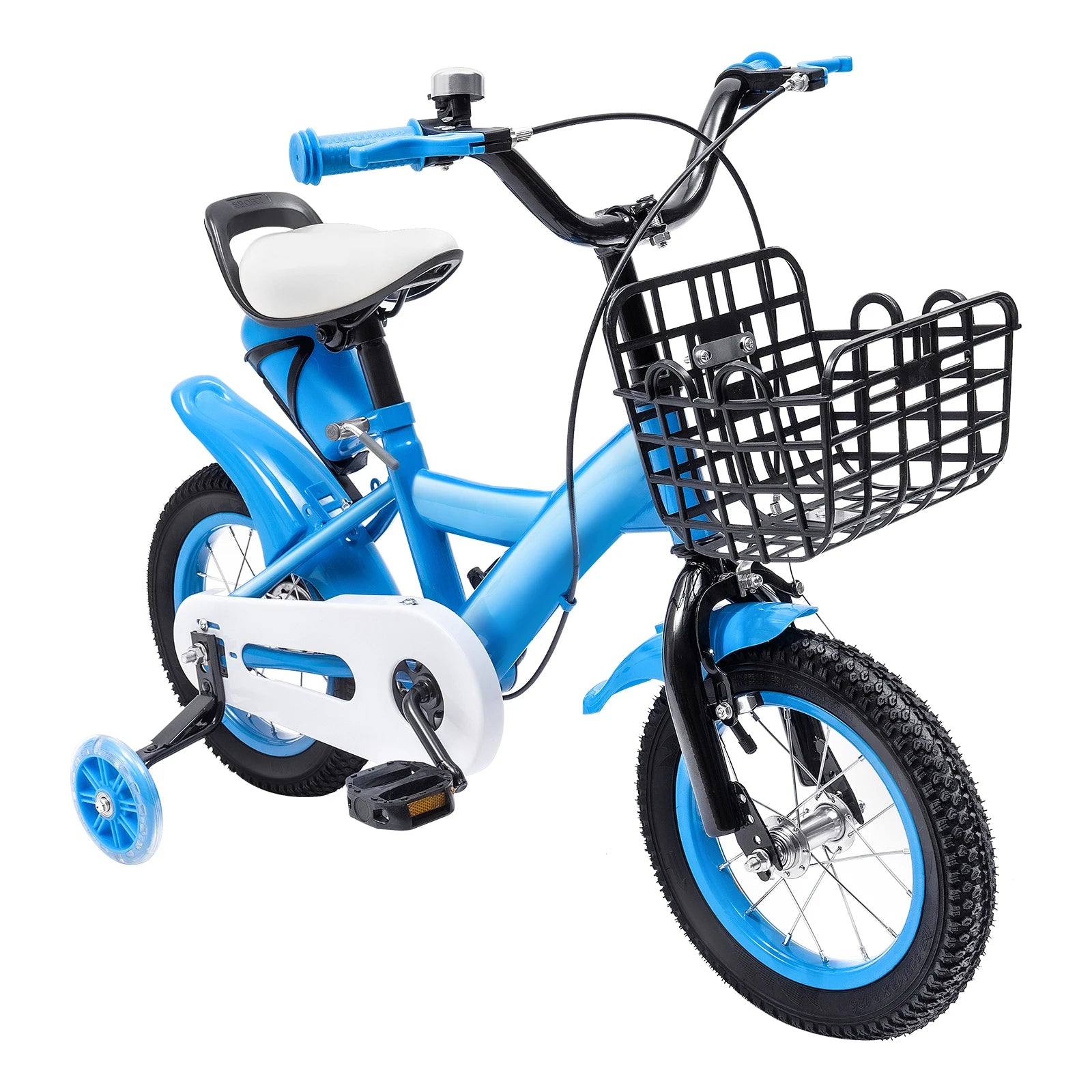 12-Zoll-Fahrrad für Jungen und Mädchen, Kinderfahrrad unisex, geeignet für Körpergröße 85-105 cm, für Kinder von 2-4 Jahren mit Sicherheitshilfsrädern
