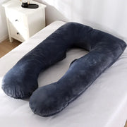 Full Body Pregnancy Pillow – 130×70cm Maternity Support Cushion | Side Sleep | Removable Cover | Dark Gray