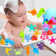 9-teiliges Badespielzeug-Set mit Meerestieren für die Badezeit des Babys