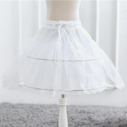 2 Hoops Lace Trim Skirt Petticoat
