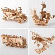 3D-Holzpuzzle | DIY 6 handgefertigte Modelle | Geschenk für Ihre Kinder