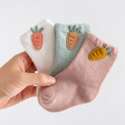 1 Set mit 3 Paar weichen Neugeborenensocken für Babys