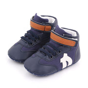 Hochgeschnittene Baby-Lauflernschuhe mit weicher Sohle
