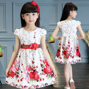 Red Rose Pattern Design Print Girl Summer Casual Dress