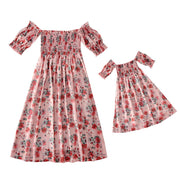 Robe sexy à épaules dénudées – Tenue assortie pour toute la famille