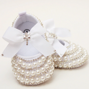 Soft Sole Handmade Pearl Diamond Baby Shoes