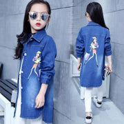 Fashion Model Oversized Denim Jacket
