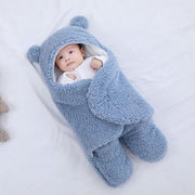 FLUFFY FLEECE BABY SWADDLE
