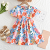 Sommer-Blumenkleider: Bunte Kurzarm-Mädchenkleider