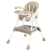 3-in-1 Foldable Baby High Chair with Double-Layer Adjustable Tray,