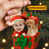 Personalisiertes erstes Weihnachtsornament aus Acryl für Baby und Haustier – individuelles Foto und Name als Andenken an die Feiertage