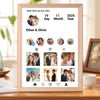 Personalisierter „Unsere Liebesgeschichte“-Leuchtrahmen – mit individuellen Namen, Daten & Fotocollage | Geschenkrahmen zum Jahrestag für Paare, Hochzeiten & romantische Anlässe
