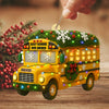Personalisiertes bester Schulbusfahrer Holzornament – Individuelles gelbes Bus-Weihnachtsgeschenk für Fahrer und Lehrer