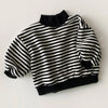 Kuscheliges gestreiftes Rollkragen-Sweatshirt für Babys