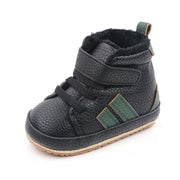 Lauflernschuhe für Babys: Knöchelbedeckte, rutschfeste PU-Sohle