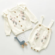 Set d’automne pour bébé avec fleurs brodées