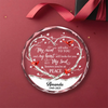 Personalized Memorial Round Glass Ornament 