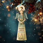 Personalized “Nurses Are a Blessing” Wooden Ornament 