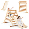 Kletterdreieck-Set für Kinder, faltbares hölzernes Kletterdreieck mit umkehrbarer Rampe – Indoor Montessori Klettergerät für Kleinkinder ab 1 Jahr