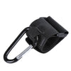 Universelle Babywagen-Haken (2 Stück), hochwertige Buggy-Klemmen mit Karabiner und Lederriemen, Organizer für Einkaufs- und Wickeltaschen mit hoher Tragfähigkeit