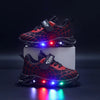 Kids LED Light-Up Shoes – Colorful Hook-and-Loop Sneakers