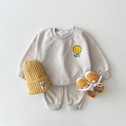 Smiley-Kapuzenpullover-Set für Babys