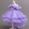Girls Sequin Princess Flower Girl Dress – Knee-Length Party Ball Gown