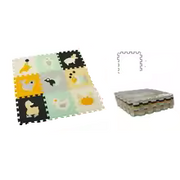 11.8 x 11.8 x 0.4in Cartoon Animal EVA Foam Play Mat – 9-Piece Puzzle Set for Babies & Toddlers