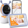 BOIFUN 2K HD Wifi Baby Monitor Kamera, 5-Zoll LCD-Bildschirm & App-Dualsteuerung, automatische Nachverfolgung, Schrei-/Bewegungserkennung und Nachtsicht