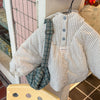 Baby Hooded Cotton-Padded Winter Coat – Letter Pattern Outerwear