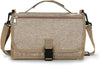 Tragbare Wickelmatte und Reisetasche, übergroße wasserdichte Wickelunterlage mit Feuchttücher-Tasche, Kopfkissen und verstellbarem Schultergurt (Khaki/Grau)