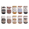 5 Paare/los Anti-Rutsch-Babysocken mit Cartoon-Tierdruck