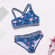 Bikini-Set für Mädchen mit Flamingo-Print